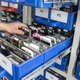 Drawers of cell phones stored at Israeli firm Cellebrite’s research lab in Petah Tikva in 2016.